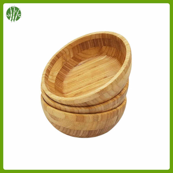 Bamboo bowl natural and easy to clean - Image 2