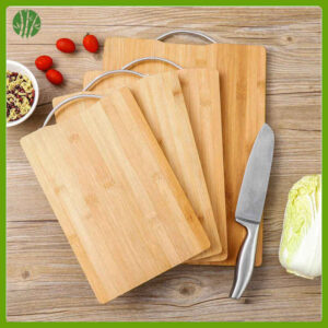 custom bamboo cutting board with handle